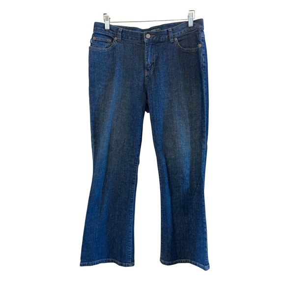 Lauren Jeans Co. Denim - Lauren Jeans Co. Ralph Lauren Wmns Petite 10P Bootcut Denim Classic Blue Jeans